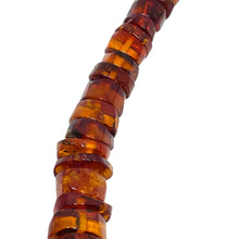 Load image into Gallery viewer, Vintage natural Baltic cognac amber beaded round rondels necklace

