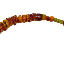 Load image into Gallery viewer, Vintage natural Baltic cognac amber beaded round rondels necklace
