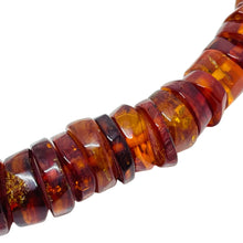 Load image into Gallery viewer, Vintage natural Baltic cognac amber beaded round rondels necklace
