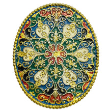 Load image into Gallery viewer, Vintage old gold tone enamel designer brooch

