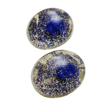 Load image into Gallery viewer, Vintage purple and clear lucite clip on earrings
