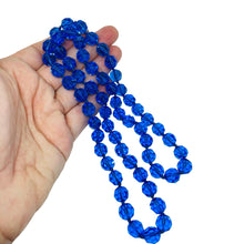Load image into Gallery viewer, Vintage sapphire blue crystal beaded designer necklace

