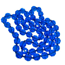 Load image into Gallery viewer, Vintage sapphire blue crystal beaded designer necklace
