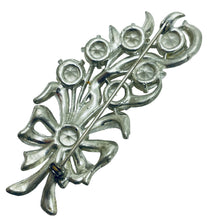 Load image into Gallery viewer, Vintage silver glass stones flower massive designer brooch
