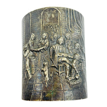 Load image into Gallery viewer, Vintage silver plated made in DENMARK massive wide cuff bracelet
