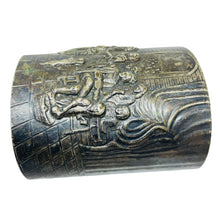 Load image into Gallery viewer, Vintage silver plated made in DENMARK massive wide cuff bracelet
