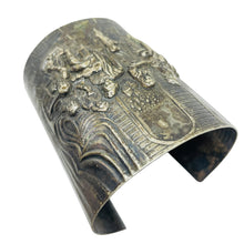 Load image into Gallery viewer, Vintage silver plated made in DENMARK massive wide cuff bracelet
