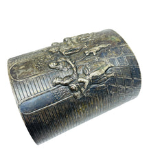 Load image into Gallery viewer, Vintage silver plated made in DENMARK massive wide cuff bracelet
