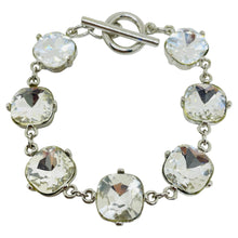 Load image into Gallery viewer, Vintage silver tone crystal designer bracelet
