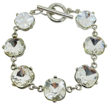 Load image into Gallery viewer, Vintage silver tone crystal designer bracelet
