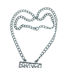 Load image into Gallery viewer, Vintage silver tone dangle chains pendant designer necklace
