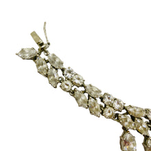 Load image into Gallery viewer, Vintage silver tone glass stones dangle charm designer bracelet
