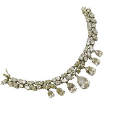 Load image into Gallery viewer, Vintage silver tone glass stones dangle charm designer bracelet
