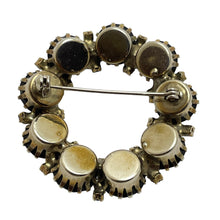 Load image into Gallery viewer, Vintage silver tone glass stones designer brooch
