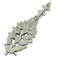 Load image into Gallery viewer, Vintage silver tone jewel black blue topaz glass Christmas tree designer brooch
