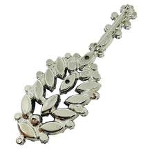 Load image into Gallery viewer, Vintage silver tone jewel sapphire topaz glass Christmas tree designer brooch
