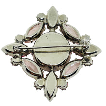Load image into Gallery viewer, Vintage silver tone rhinestones designer brooch
