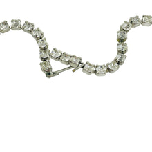 Load image into Gallery viewer, Vintage silver tone rhinestones designer necklace
