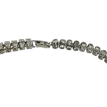 Load image into Gallery viewer, Vintage silver tone teardrop rhinestones designer necklace earrings set
