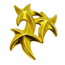 Load image into Gallery viewer, Vintage stars matte gold tone designer brooch
