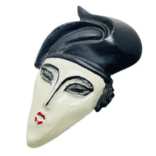 Load image into Gallery viewer, Vintage unique face artisan designer brooch

