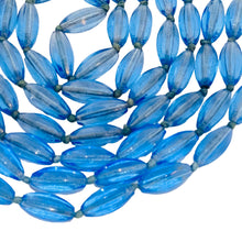 Load image into Gallery viewer, Vintage unique faceted sapphire blue glass beaded designer necklace
