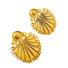 Load image into Gallery viewer, Vtg 925 sterling silver gold plated pierced designer signed earrings

