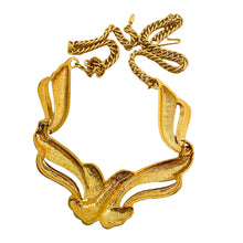 Load image into Gallery viewer, Vtg AVON gold rhinestone chain necklace designer runway
