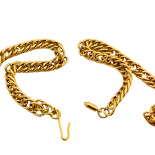 Load image into Gallery viewer, Vtg AVON gold rhinestone chain necklace designer runway

