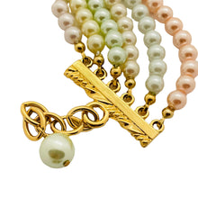 Load image into Gallery viewer, Vtg JOAN RIVERS gold pearl multi strand designer runway bracelet
