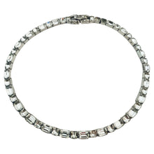 Load image into Gallery viewer, Vtg MAZER Bros. signed silver rhinestone designer necklace
