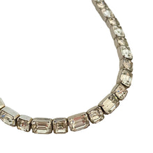 Load image into Gallery viewer, Vtg MAZER Bros. signed silver rhinestone designer necklace
