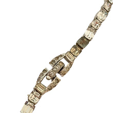 Load image into Gallery viewer, Vtg MAZER Bros. signed silver rhinestone designer necklace
