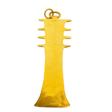 Load image into Gallery viewer, Vtg MMA 1976 gold designer runway pendant necklace
