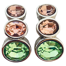Load image into Gallery viewer, Vtg NOLAN MILLER silver glass clip on earrings designer runway
