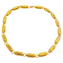 Load image into Gallery viewer, Vtg gold link chain necklace designer runway
