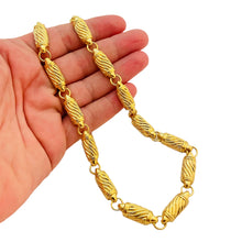 Load image into Gallery viewer, Vtg gold link chain necklace designer runway
