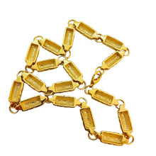 Load image into Gallery viewer, Vtg gold link chain necklace designer runway
