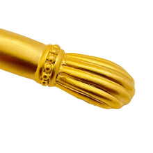 Load image into Gallery viewer, Vtg matte gold Etruscan bar designer runway brooch

