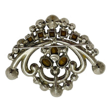 Load image into Gallery viewer, WEISS CO NY silver tone rhinestone designer brooch
