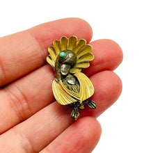 Load image into Gallery viewer, WELLS 12k gold filled little duck designer brooch
