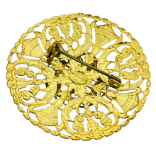Load image into Gallery viewer, WESTERN GERMANY signed gold tone enamel designer brooch
