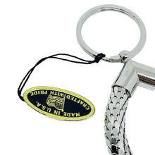 Load image into Gallery viewer, WHITING &amp; DAVIS signed vintage silver tone designer key chain
