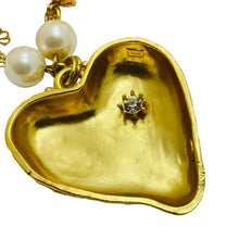 Load image into Gallery viewer, YOSCA signed gold heart pendan designer runway necklace
