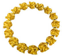 Load image into Gallery viewer, Vintage LES BERNARD V gold modernist designer runway necklace
