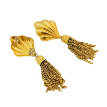Load image into Gallery viewer, Vintage gold dangle multi chain designer runway earrings
