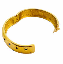 Load image into Gallery viewer, Vintage JOAN RIVERS gold crystal bangle
