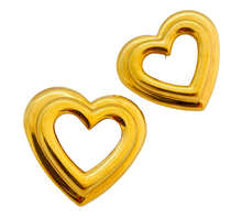 Load image into Gallery viewer, Vintage gold heart designer earrings
