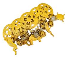 Load image into Gallery viewer, Vintage KIRKS FOLLY signed gold dangle animal charms designer runway brooch

