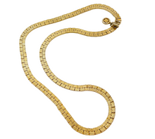 Load image into Gallery viewer, Vintage GIVENCHY gold textured snake chain designer runway necklace
